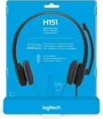 Logitech H151 Stereo Headset, 3.5mm Analog Jack, Noise-Canceling Microphone 981-000589