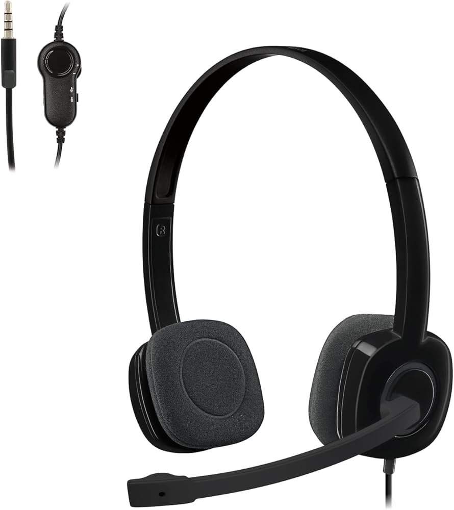 Logitech H151 Stereo Headset, 3.5mm Analog Jack, Noise-Canceling Microphone Logitech H151 Stereo Headset, 3.5mm Analog Jack, Noise-Canceling Microphone 981-000589