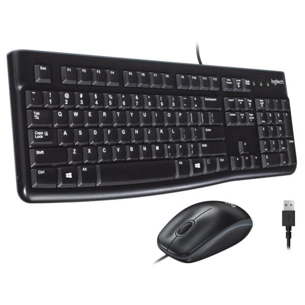 Logitech MK120 Wired Keyboard and Mouse Combo USB Plug-and-Play 920-002562