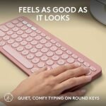 Logitech Pebble Keys 2 K380s Bluetooth Keyboard - Tonal Rose 920-011853