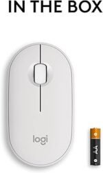 Logitech Pebble Mouse 2 M350s Bluetooth Silent 4000 DPI Tonal White 910-007013