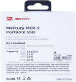 Mercury MERE-512 512GB Portable SSD, USB 3.2 Gen 2 Type-C, RGB Lighting MERCURY MERE-512