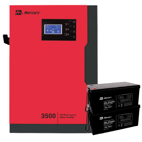 Mercury Solar Hybrid Inverter 3500VA 24V 100A MPPT PROD-Mercury UPS-1