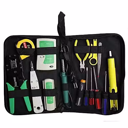 PS-P18 18-in-1 Network Maintenance Tool Kit with Tester and Crimper