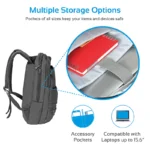 Promate Apollo-BP 15.6-inch Multi-functional Laptop Backpack, Red APOLLO-BP.RED