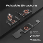 Promate AuraFold-Trio 15W MagSafe 3-in-1 Foldable Wireless Charging Station AURAFOLD-TRIO