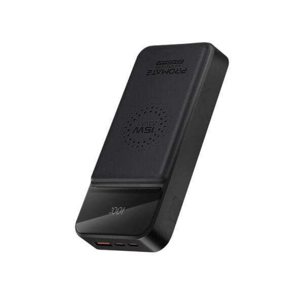 Promate AuraTorq-20 20000mAh Power Bank 22.5W PD 15W Wireless AURATORQ-20.BLACK