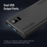 Promate Bolt-10PRO 10000mAh Power Bank Dual USB-A USB-C Bolt-10PRO.WHITE
