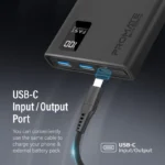 Promate Bolt-10PRO 10000mAh Power Bank Dual USB-A USB-C Bolt-10PRO.WHITE