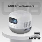 Promate CubeCast-2 Wireless Projector 4K Support 100 ANSI Lumens CubeCast-2