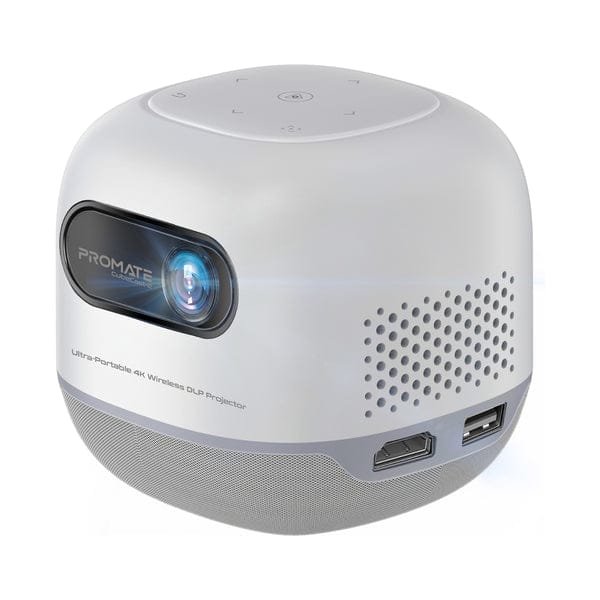 Promate CubeCast-2 Wireless Projector 4K Support 100 ANSI Lumens CubeCast-2