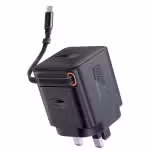 Promate Cubix-R65 65W GaNFast Retractable USB-C Adapter CUBIX-R65.UK.BLACK