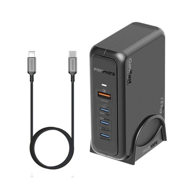 Promate GaNPort-140W 140W GaNFast PD 3.1 Charging Station GANPORT-140W.UK