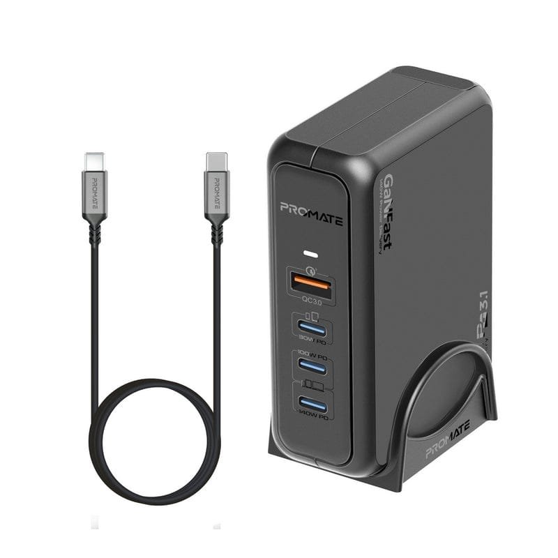Promate GaNPort-140W 140W GaNFast PD 3.1 Charging Station Promate GaNPort-140W 140W GaNFast PD 3.1 Charging Station GANPORT-140W.UK