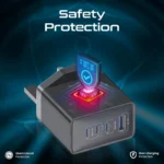 Promate GanPort4-67PD 67W GaNFast 4-Port Charger GANPORT4-67PD.BLACK.UK