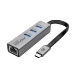 Promate GigaHub-C USB-C to 1000Mbps LAN and 3-Port USB 3.0 Hub GIGAHUB-C