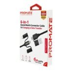 Promate PentaPower 6-in-1 Hybrid 60W Multi-Connector Cable PENTAPOWER.BLACK