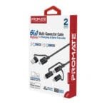 Promate PentaPower 6-in-1 Hybrid 60W Multi-Connector Cable PENTAPOWER.BLACK
