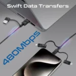 Promate PentaPower 6-in-1 Hybrid 60W Multi-Connector Cable PENTAPOWER.BLACK