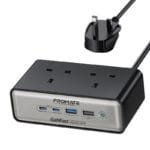 Promate PowerBrix2-GaN65 65W GaN Charging Station with Dual AC Sockets POWERBRIX2-GAN65