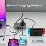 Promate PowerBrix2-GaN65 65W GaN Charging Station with Dual AC Sockets POWERBRIX2-GAN65