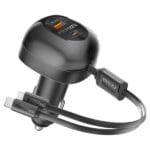 Promate PowerDrive-RCI81 81W Car Charger with Dual Retractable PD Cables POWERDRIVE-RCI81