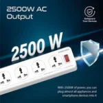 Promate PowerMatrix-3M 10-Way AC Power Strip with 20W USB-C PD and 3m Cable POWERMATRIX-3M.UK