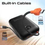 Promate PowerPod-30 30000mAh 35W Power Bank with Built-in Cables POWERPOD-30.BLACK