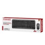 Promate ProCombo-6 Wireless Ergonomic Keyboard and Mouse Combo, USB-A/USB-C Dual Connectivity PROCOMBO-6