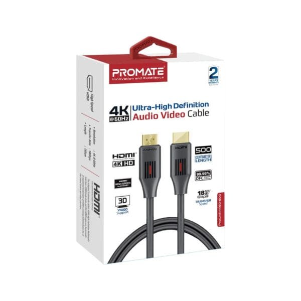 Promate ProLink4K60-500 HDMI Cable 4K@60Hz 5M PROLINK4K60-500