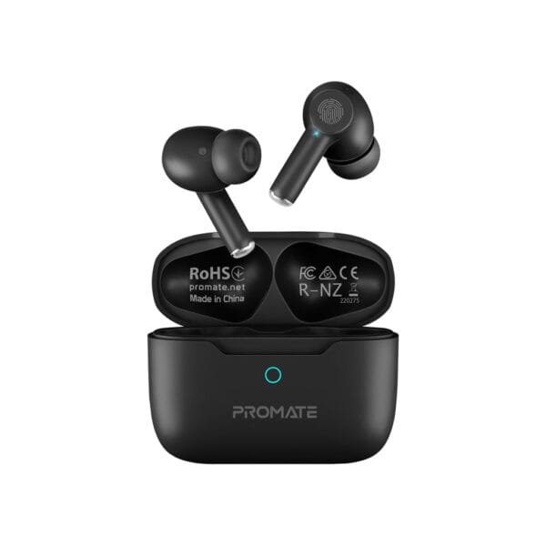 Promate ProPods ANC Earphones Bluetooth 5.3 25H Playback PROPODS.BLACK/WHITE