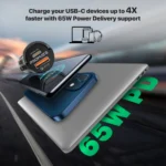 Promate TransDrive-65W 65W PD/QC3.0 Dual Port Mini Car Charger TRANSDRIVE-65W