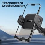Promate Transhold-EXT Transparent Smartphone Cradle 4.7"-7.2" Multi-Surface Mount TRANSHOLD-EXT