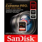 SanDisk Extreme Pro 512GB SDXC UHS-I Card 200MB/s SDSDXXD-512G-GN4IN