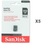 SanDisk Ultra Fit 512GB USB 3.2 Gen 1 Flash Drive SDCZ430-512G-G46