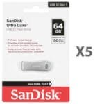 SanDisk Ultra Luxe 64GB USB 3.2 Gen 1 Flash Drive SDCZ74-064G-G46