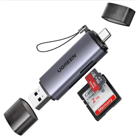 Ugreen CM185 USB-C & USB-A 3.0 SD/TF Card Reader 5Gbps