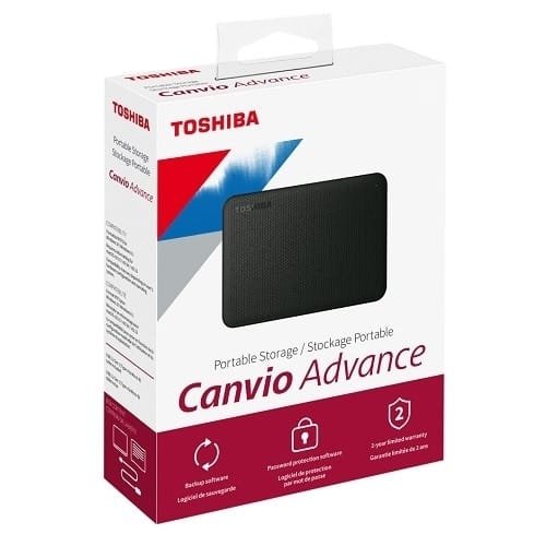 Toshiba Canvio Advance 2TB External Hard Drive USB 3.2 HDTCA20EW3AA