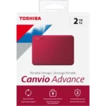 Toshiba Canvio Advance 2TB Portable External Hard Drive USB 3.2 Red HDTCA20ER3AA