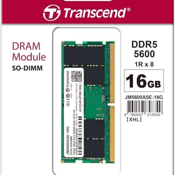 Transcend 16GB DDR5 5600MHz Laptop RAM JM5600ASE-16G