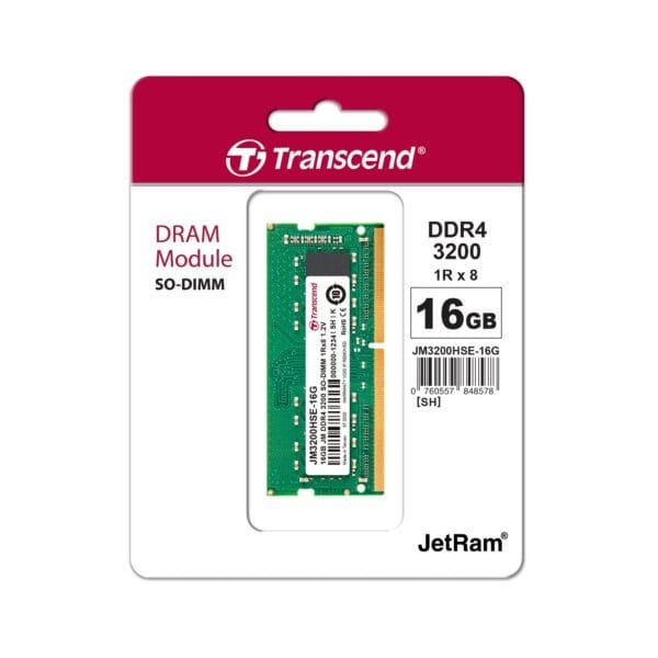 Transcend JM3200HSE-16G 16GB DDR4 3200MHz Laptop RAM JM3200HSE-16G