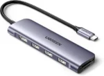 Ugreen CM512 6-in-1 USB-C Hub 4K@60Hz HDMI Gigabit Ethernet 100W PD - Image 2