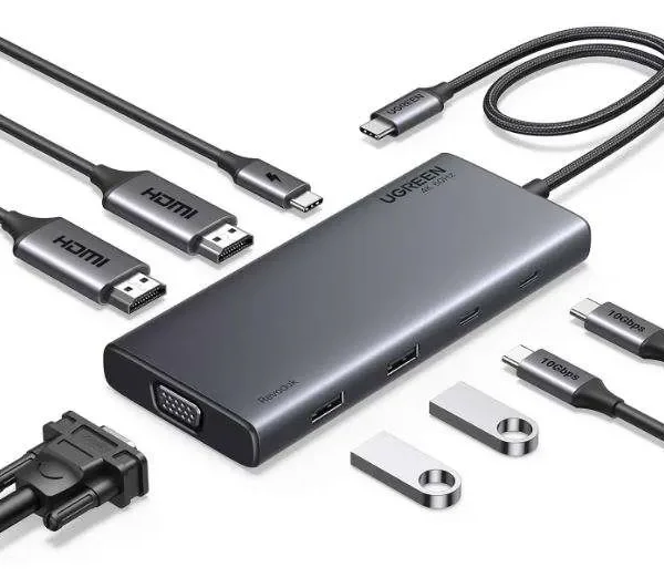 Ugreen CM639 USB-C Hub 8-in-1 Dual 4K HDMI 10Gbps PD 100W