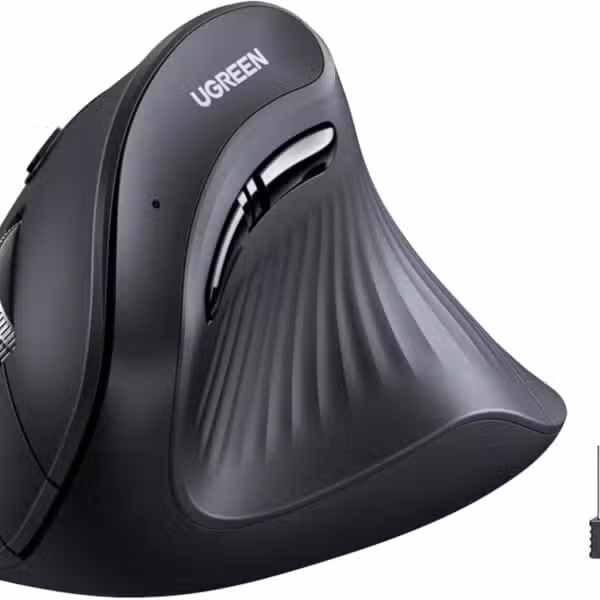 Ugreen MU008 Multi-mode Vertical Mouse, 4000 DPI, Bluetooth 5.0 & 2.4GHz