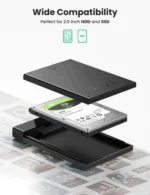 Ugreen US221 Hard Drive Enclosure USB 3.0 to 2.5-Inch SATA III 5Gbps - Image 3