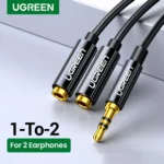Ugreen AV134 3.5mm Male to 2 Female Audio Splitter 20cm UG- 20816