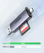 Ugreen CM185 USB-C & USB-A 3.0 SD/TF Card Reader 5Gbps UG- 50706
