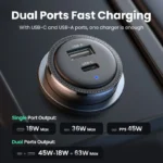 Ugreen EC701 63W Dual Port PD 45W and QC 18W Fast Car Charger UG- 35023
