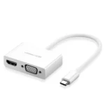 Ugreen MM123 USB-C to HDMI and VGA Adapter 4K White