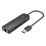 Vention 3-Port USB 2.0 Hub with 100M Ethernet Adapter